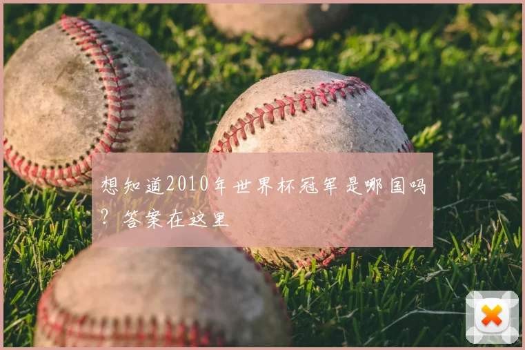 想知道2010年世界杯冠军是哪国吗？答案在这里